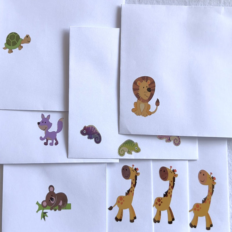 3D Birthday Card for a Boy or a Girl. Grandson, granddaughter, godchild, giraffe and pompons. Set of 8