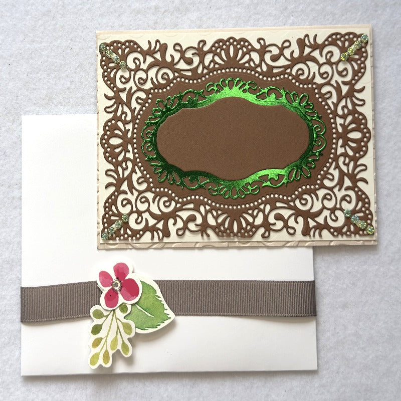 Brown and Green Greeting or Birthday Card
