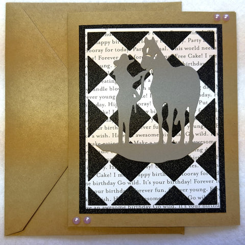 HorseRiding Silhouette Card
