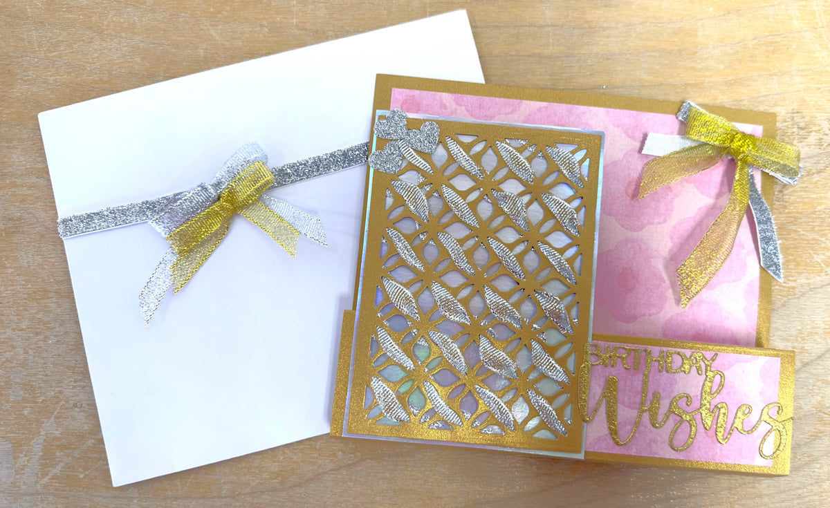 Unique Birthday Wishes Silver and Gold Greeting Card