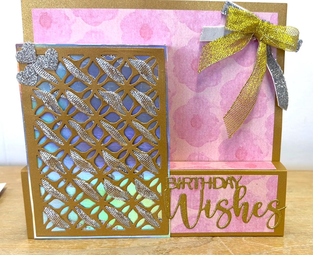 Unique Birthday Wishes Silver and Gold Greeting Card